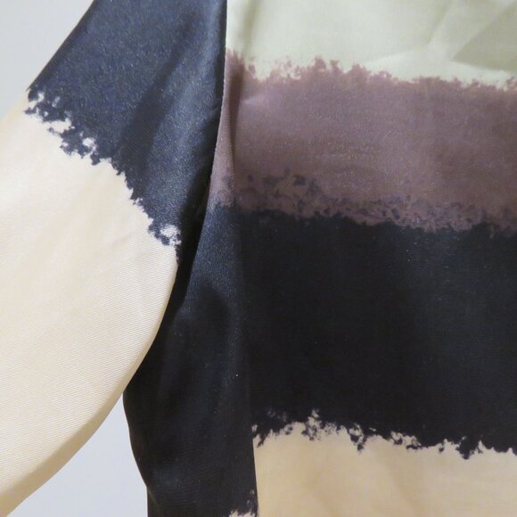 NANUSHKA Mandine Satin Shirt Watercolor Neutral Medium Minimalist Old Money - Picture 12 of 16